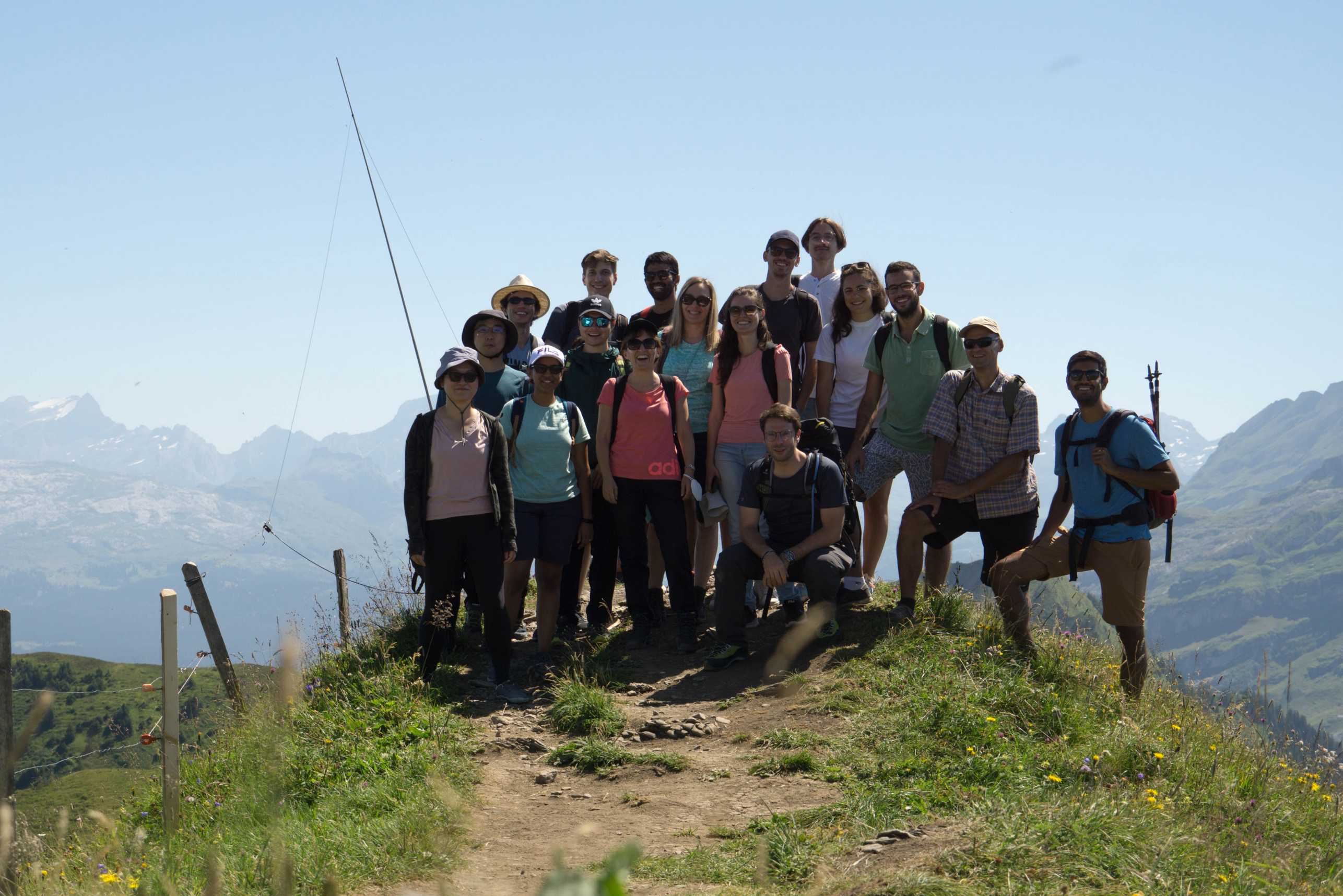 Enlarged view: Membes of the CompMech Group on a hike in July 2022